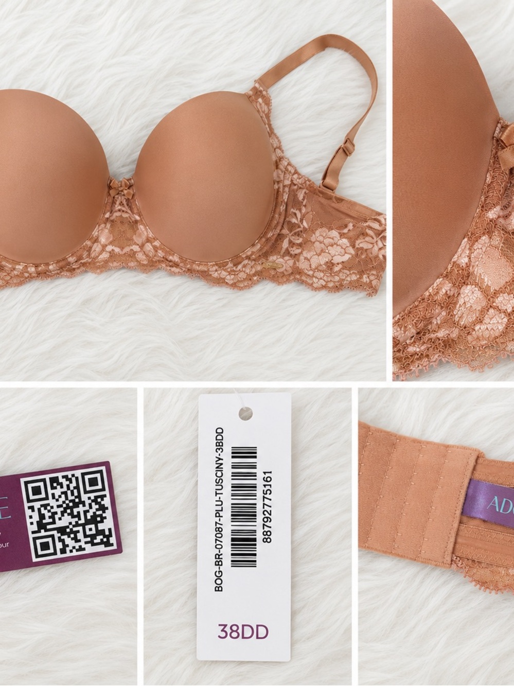 Adore Me Lace Balconette Bra in Tuscan Copper